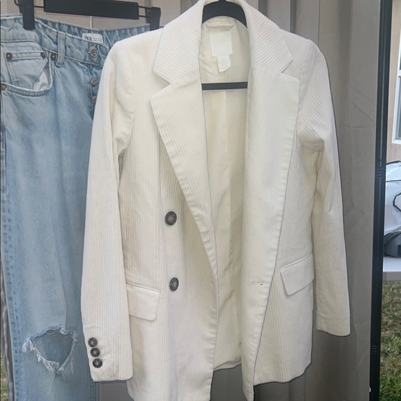 H&M Off-White Corduroy Blazer - Picture 1 of 11